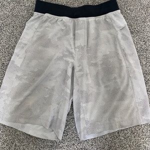 White and Grey LuLuLemon Core Short